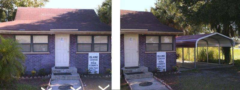 The earlier ICOPC masjid and its extension, as shown on the original About page